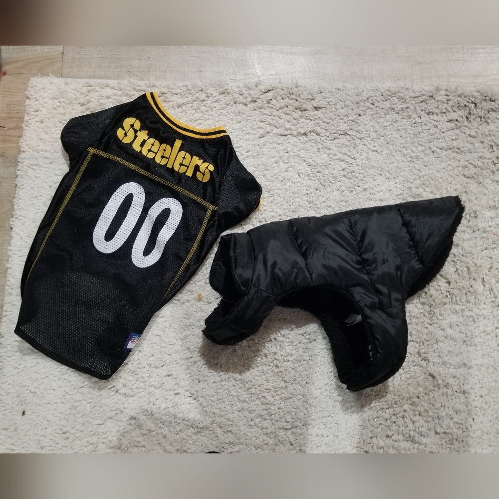 Dog jacket and shirt